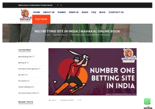 Number one betting Id |  IPL cricket score 2022