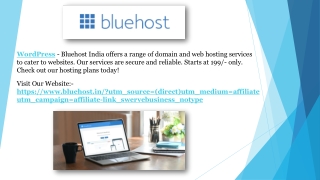 WordPress - Bluehost.in