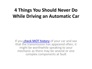 4 Things You Should Never Do While Driving