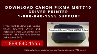 Download Canon PIXMA MG7740 Driver Printer 1-888-840-1555 Support