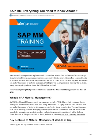 SAP MM Everything You Need to Know About It