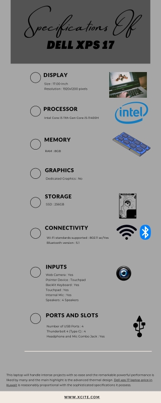 Specifications Of DELL XPS 17