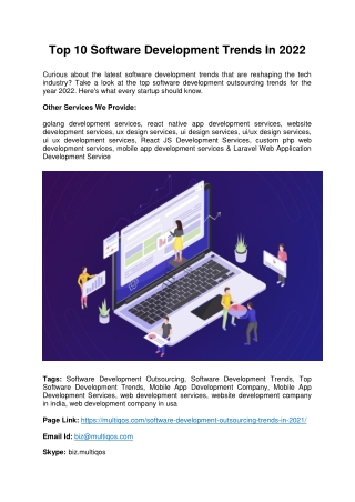 Top 10 Software Development Outsourcing Trends That Will Rule in 2022