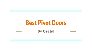 Best Pivot Doors