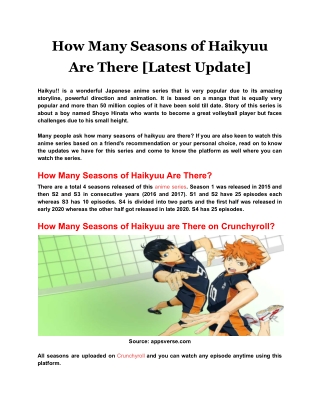 How Many Seasons of Haikyuu Are There [Latest Update]