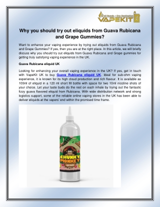 Guava Rubicana eliquid UK