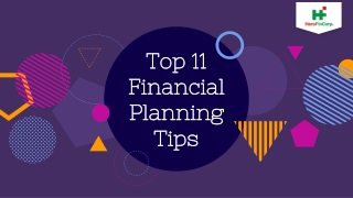 Top 11 Financial Planning Tips