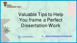 Valuable Tips to Help You frame a Perfect Dissertation Work-converted