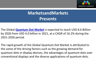 Quantum Dot Market Trends, Review and Analysis 2026