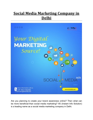 Social Media Marketing Company in Delhi