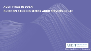 Audit Firms in Dubai -  Banking Sector Audit Services