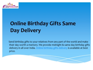 Online Birthday Gifts Same Day Delivery