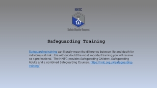 Safeguarding Training in UK