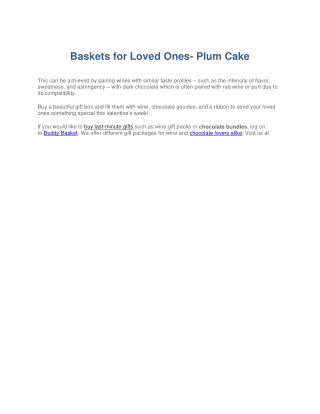 PlumCake FruitCake Black RaisinCake BuddyBasket