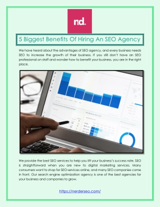 5 Biggest Benefits Of Hiring An SEO Agency