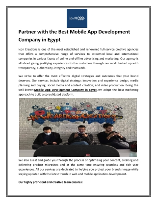 Best Mobile App Development Company in Egypt