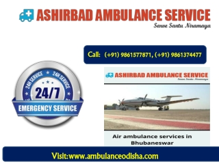 Air ambulance services in Bhubaneswar