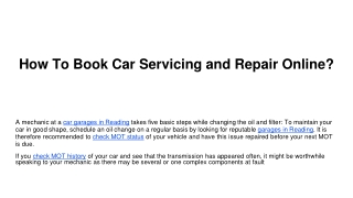 How To Book Car Servicing and Repair Online_