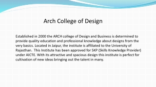 Arch College of Design