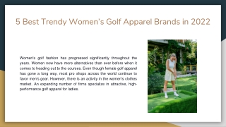 5 Best Trendy Women’s Golf Apparel Brands in 2022