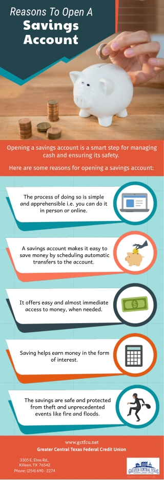 Reasons To Open A Savings Account