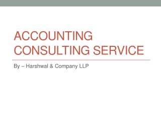 Expert Accounting Consultancy Services – HCLLP