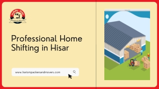 Professional Home Shifting in Hisar, Home Shifting in Hisar