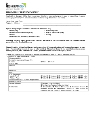 SCUF Beneficial Ownership Declaration Format