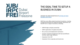 The Ideal Time To Setup A Business In Dubai