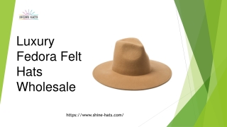 Luxury Fedora Felt Hats | SHINE HATS