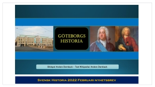 Nyhetsbrev Feb 2022 Svensk Historia