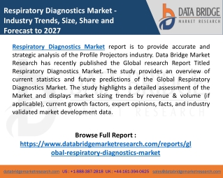 Respiratory Diagnostics Market Shows Impressive Rise in the Industry Growth
