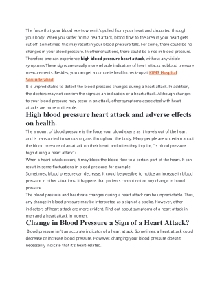 What happens if you have a heart attack as a result of high blood pressure?