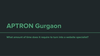 Web Designing Training in Gurgaon