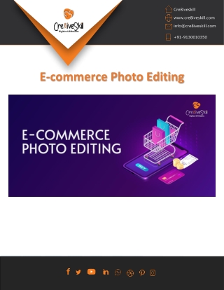 Best E-commerce Photo Editing Services | Cre8iveSkill