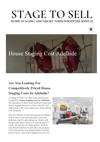 House Staging Cost Adelaide