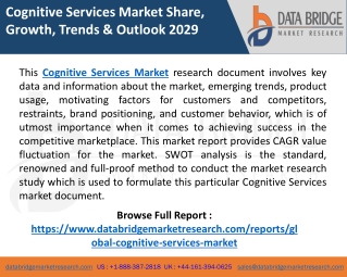 Cognitive Services Market Trends, Opportunities, Share and Key Players | IBM