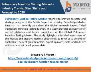 Pulmonary Function Testing Market : Know about Impact of Covid-19