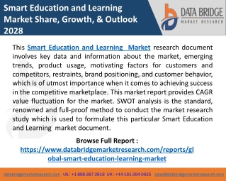 Smart Education and Learning Market Trends, Revenue, Insights, Future Demands