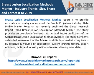 Breast Lesion Localization Methods Market (2022 to 2029) Increasing Adoption