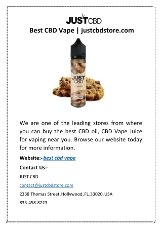 Best CBD Vape | justcbdstore.com