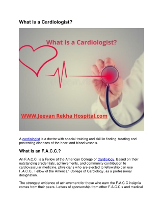 what is cardiologist