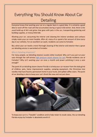 Everything You Should Know About Car Detailing