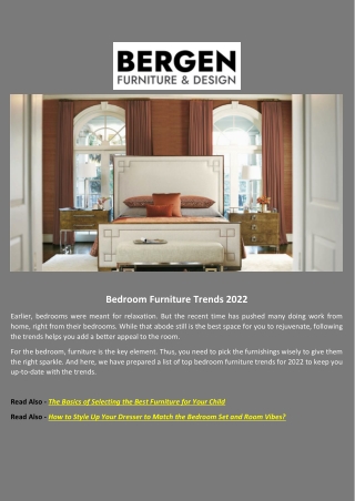 Furniture Trends 2022 - Bergen Furniture & Design