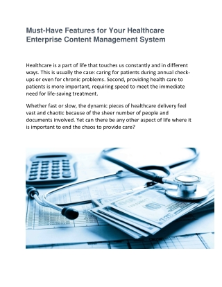 Must-Have Features for Your Healthcare Enterprise Content Management System-1