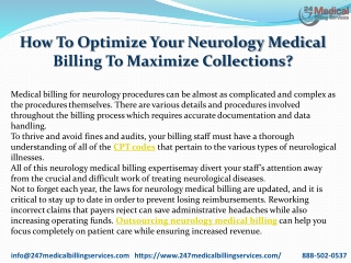 How To Optimize Your Neurology Medical Billing To Maximize CollectionsPDF