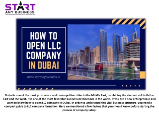 How To Open LLC Company In Dubai