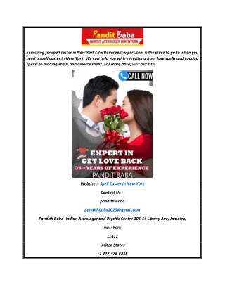 Spell Caster in New York  Bestlovespellsexpert.com