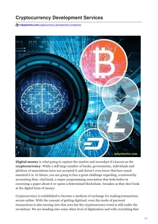 NFT token Development Company | TokyoTechie
