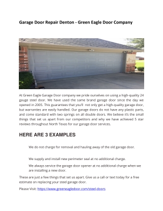 Garage Door Repair Company